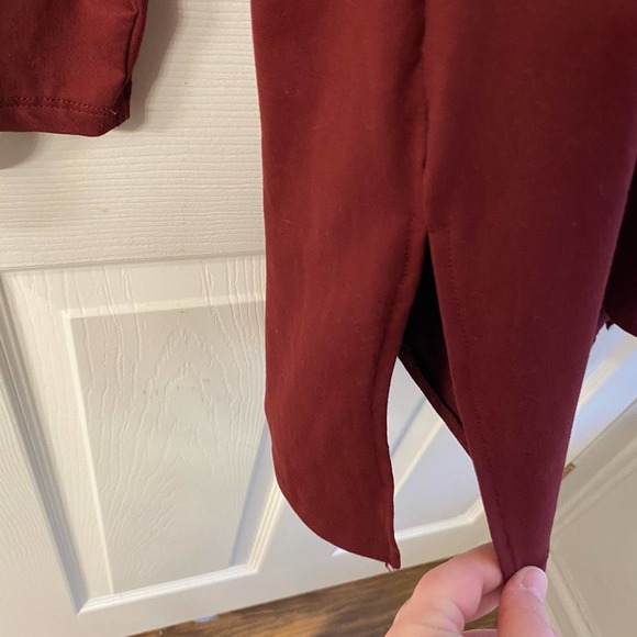 Zenana Womens 2-piece tunic set color Burgandy - Picture 6 of 8